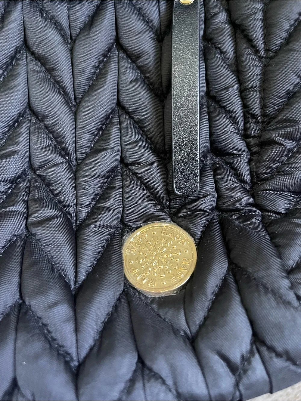 HappBrand Diaper Bag with Gold Hardware and Removable Strap
